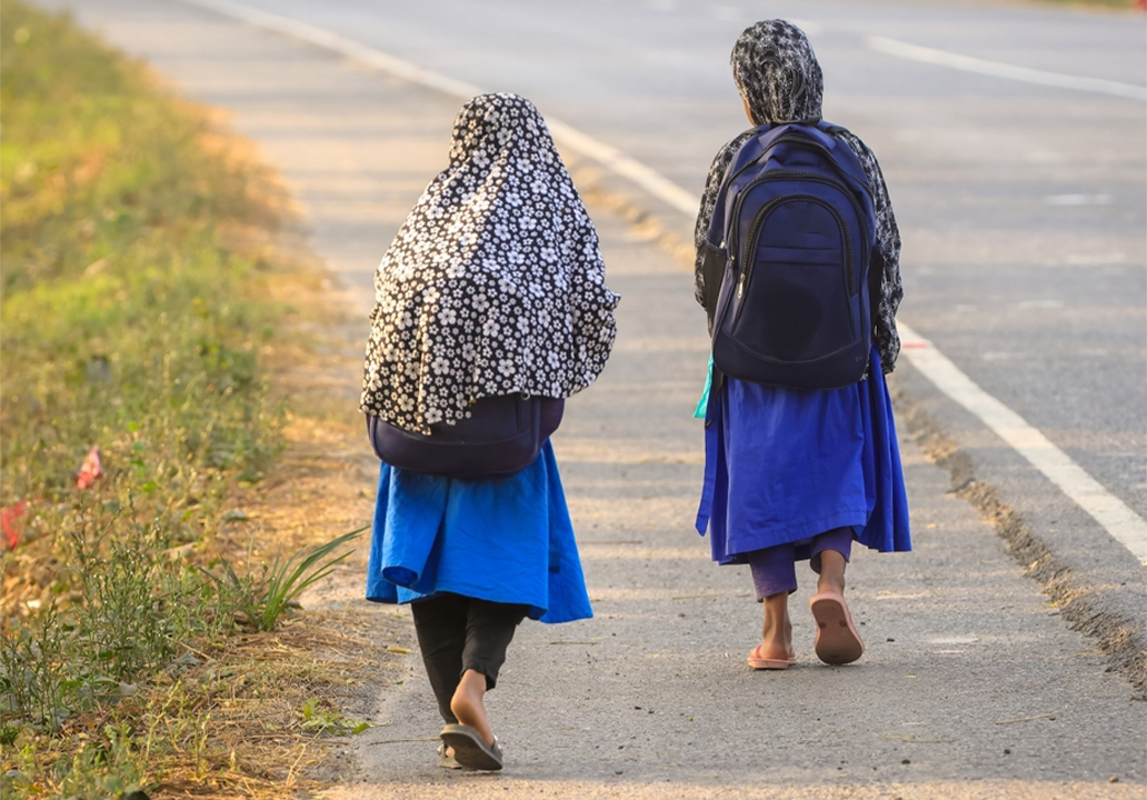 Muslim Girls Going for School